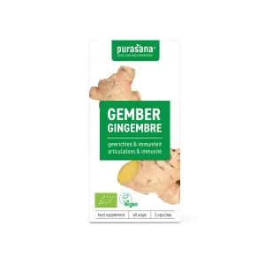 Purasana Gember 250 mg BIO (60 vega capsules)