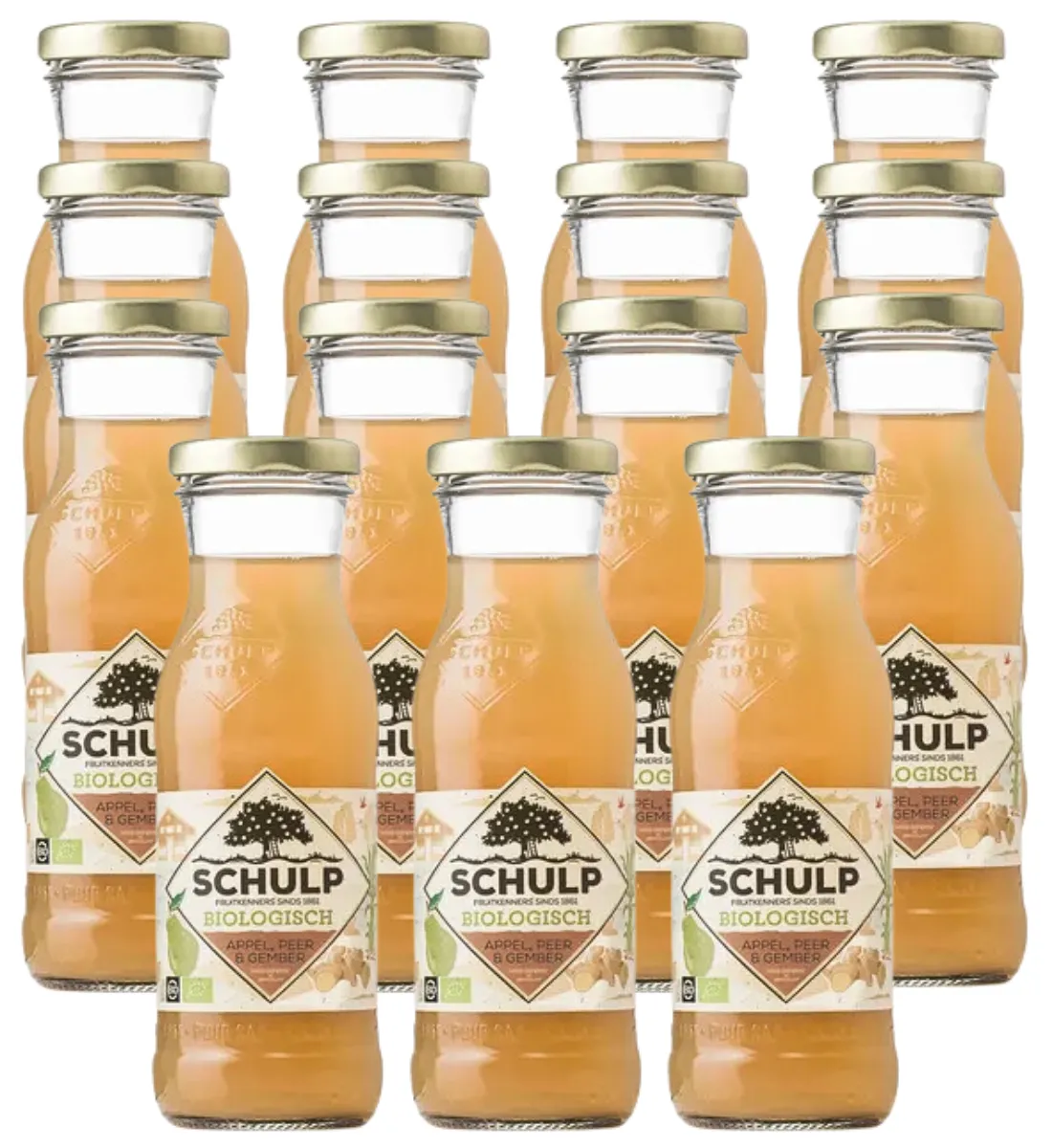 Schulp Appel, Peer & Gembersap Biologisch 15 Pack (15 x 200 ml)