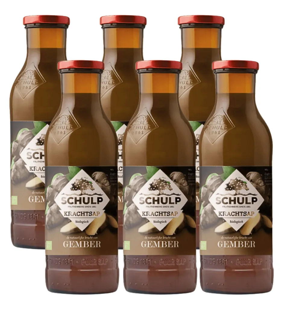 Schulp Krachtsap Gember Bio 6 Pack (6 x 750 ml)