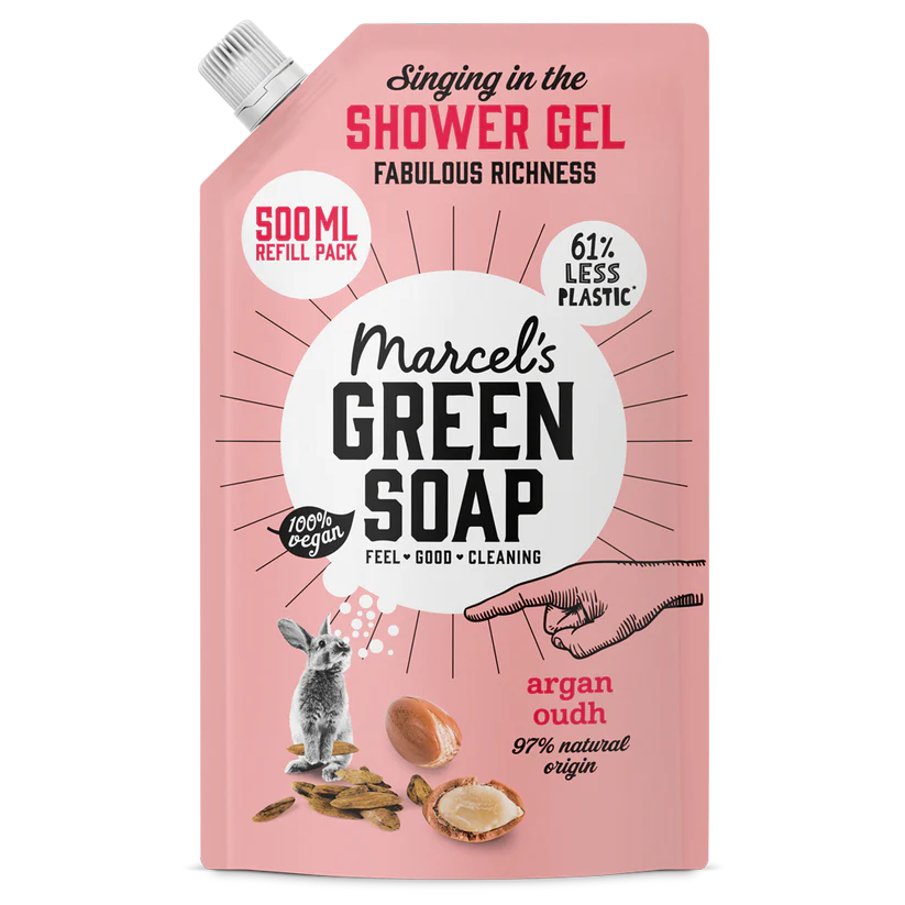 Marcel's Green Soap Showergel Argan Oudh Navul (500 ml)