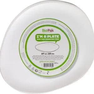 Biopak Wegwerp-Bord Pebble, 27 Cm (10 stuks)