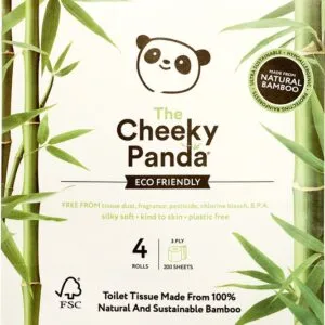 Cheeky Panda Toiletpapier Bamboe, 3 Laags (4 stuks)