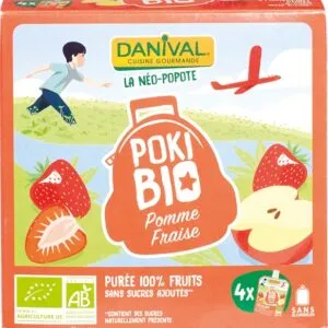Danival Knijpfruit Appel-Aardbei (4 stuks)