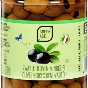 GreenAge Zwarte-Olijven Zonder Pit (280 gr)