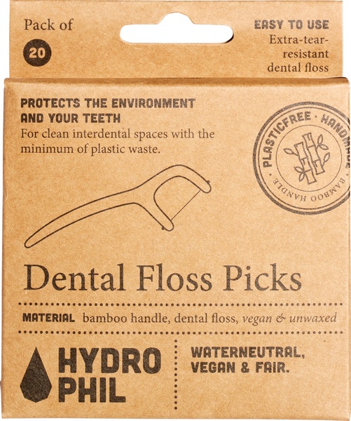 Hydrophil Floss-Sticks Met Fsc Bamboe Handvat (20 stuks)