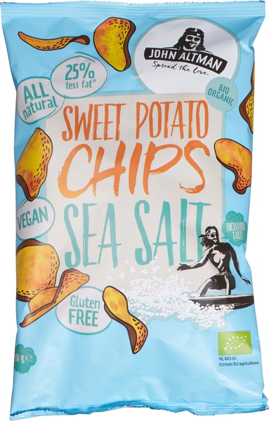 John Altman Zoete-Aardappelchips Zeezout (90 gr)