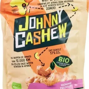 Johnny Cashew Cashewnoten Honing Zeezout (125 gr)