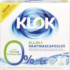 Klok Vaatwascapsules All-In-1 (26 stuks)
