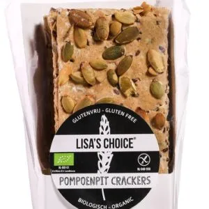 Lisa's Choice Crackers Pompoenpit Glutenvrij (175 gr)