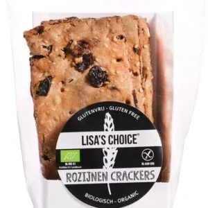 Lisa's Choice Crackers Rozijnen Glutenvrij (175 gr)