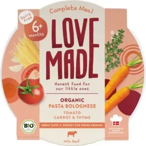 Lovemade Babymaaltijd Pasta Bolognese 6+ Maanden (185 gr)