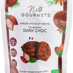 Neogourmets Zandkoekjes Dark Choc 70% (100 gr)
