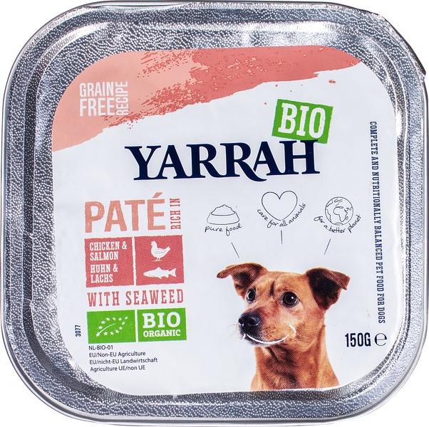 Yarrah Hondenpaté Kip & Zalm (150 gr)