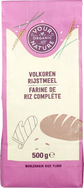 Your Organic Nature Rijstemeel Volkoren (500 gr)