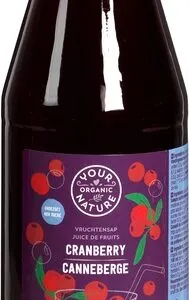 Your Organic Nature Vruchtensap Cranberry Ongezoet (750 ml)