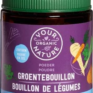 Your Organic Nature Groentebouillonpoeder Helder Zoutarm (100 gr)