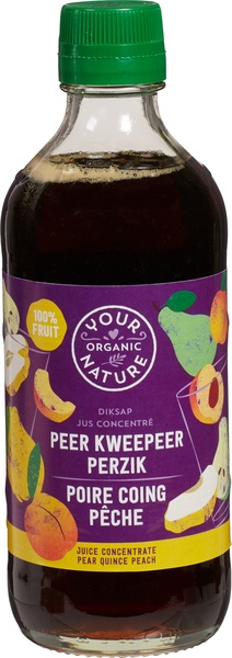 Your Organic Nature Diksap Peer Kweepeer Perzik (400 ml)