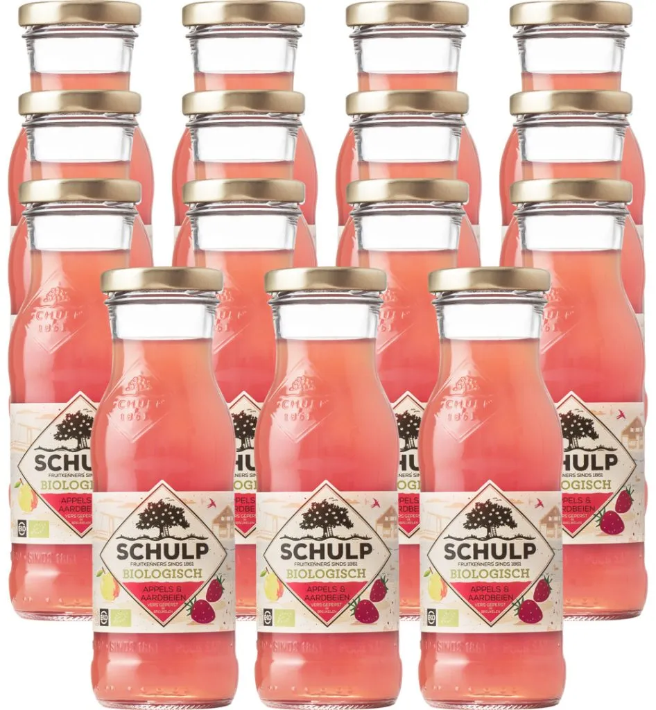 Schulp Appel & Aardbeisap Bio 15 Pack (15 x 200 ml)