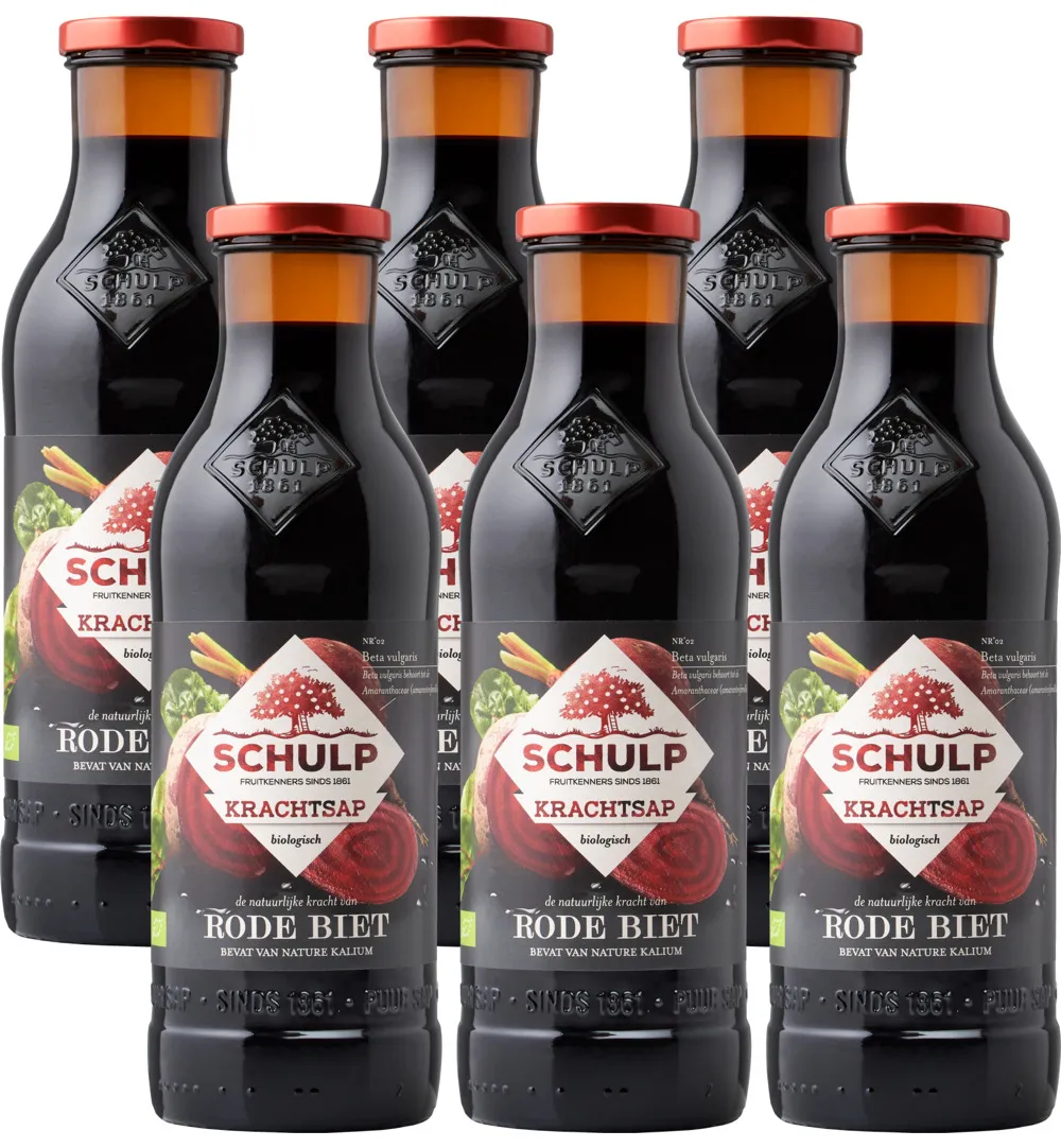 Schulp Krachtsap Rode Biet Puur Bio 6 Pack (6 x 750 ml)