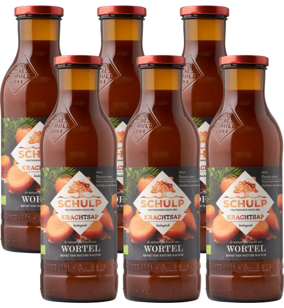 Schulp Krachtsap Wortel Bio 6 Pack (6 x 750 ml)