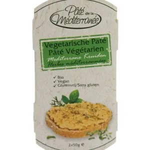 Pâté de la Méditerranée Vegetarische Paté Mediterrane Kruiden (2 x 50 gr)