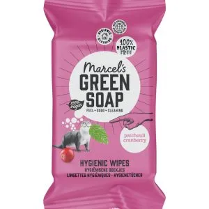 Marcel'S Green Soap Cleansing Wipes Patchouli & Cranberry Bio (60 stuks)