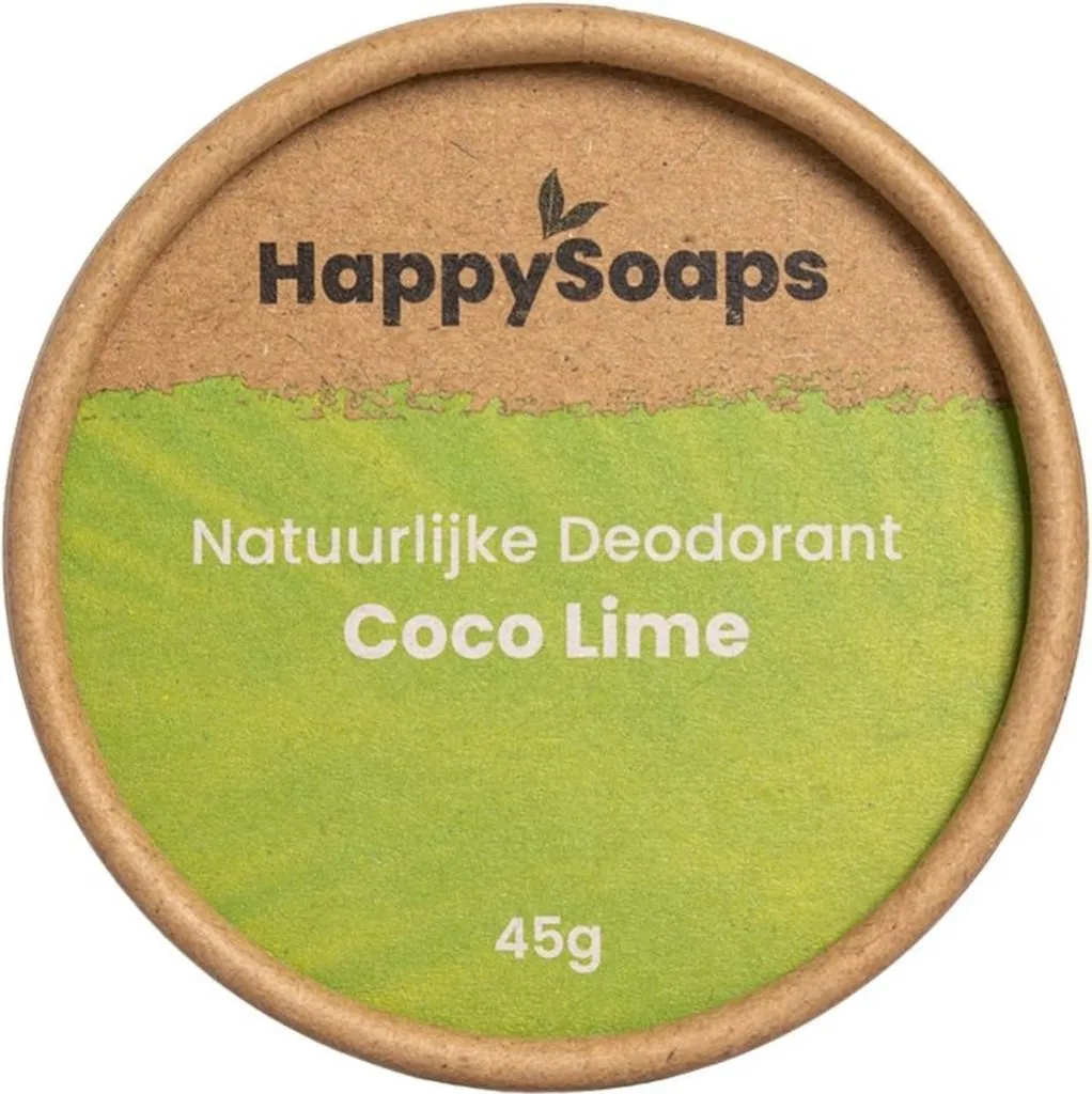 Happysoaps Deodorant kokos en limoen (45 gr)