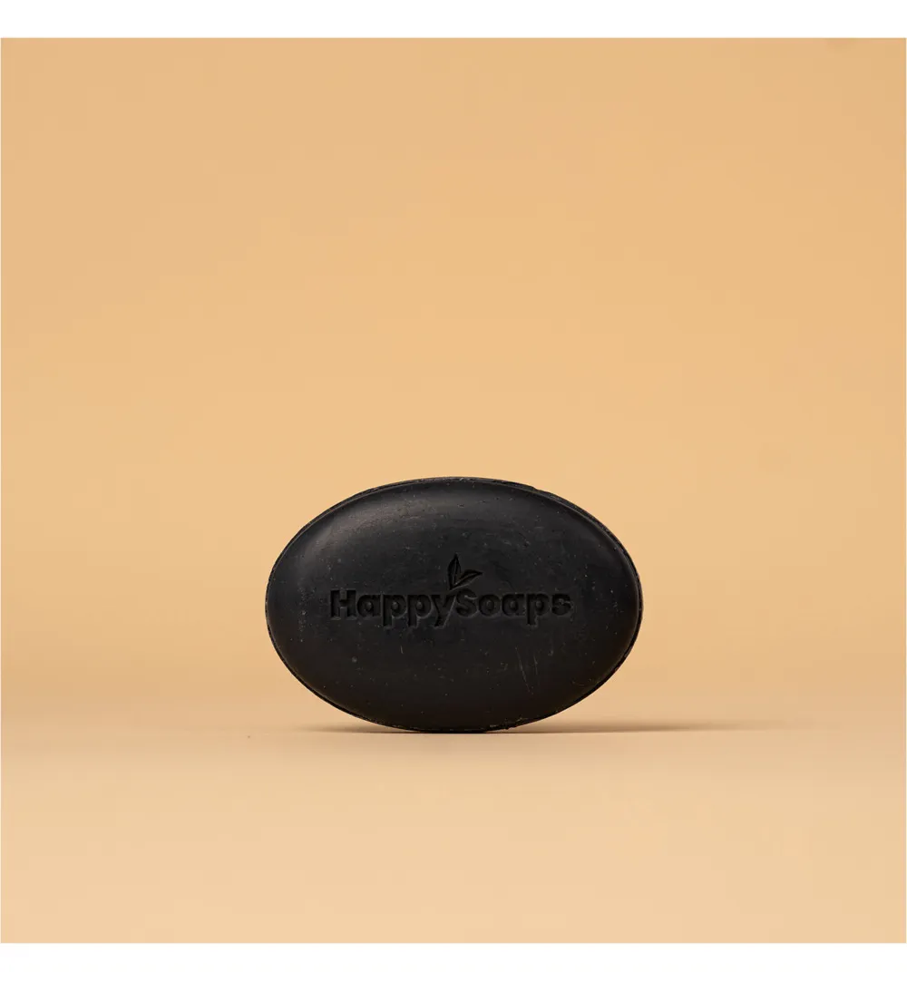 Happysoaps Gezichtreiniger bar houtskool en eucalyptus (70 gr)