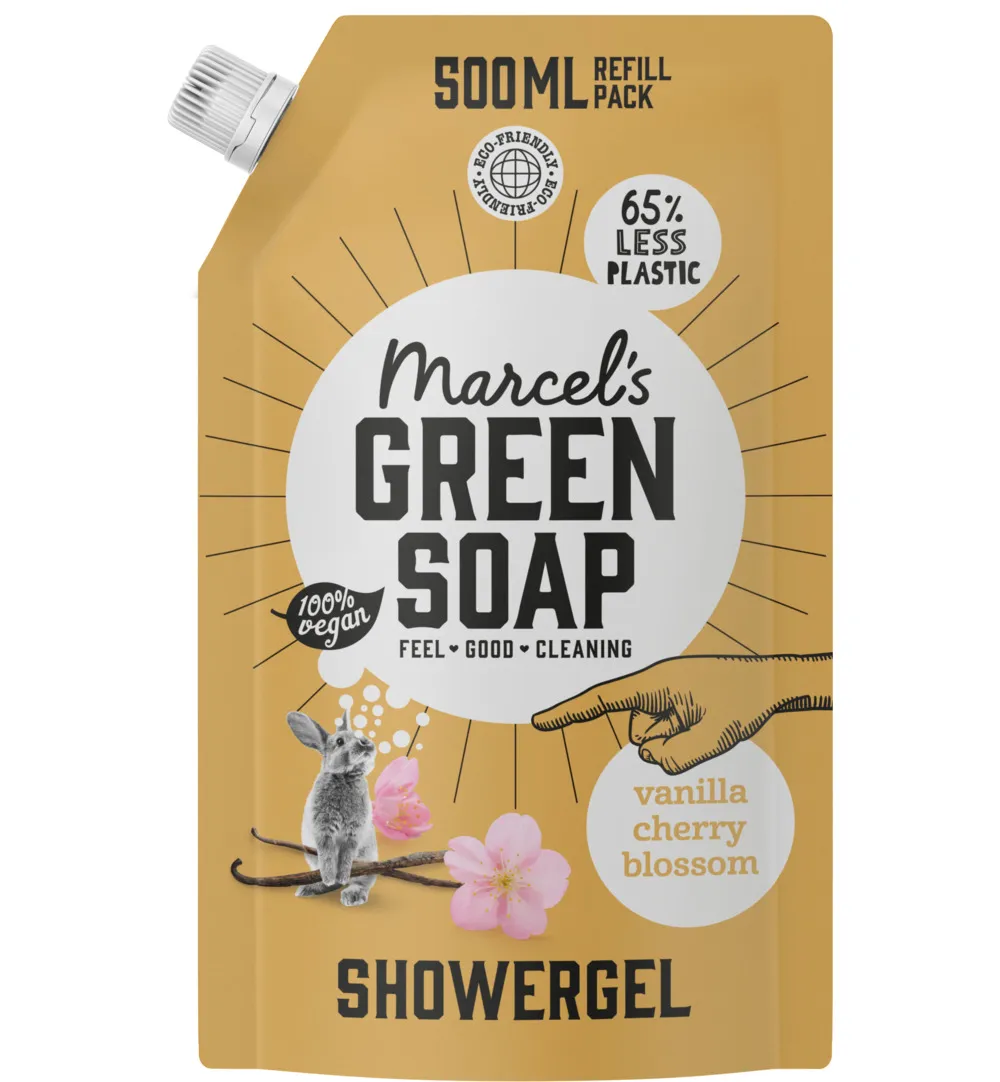 Marcel's Green Soap Shower gel Vanille & Cherry Blossom navul (500 ml)