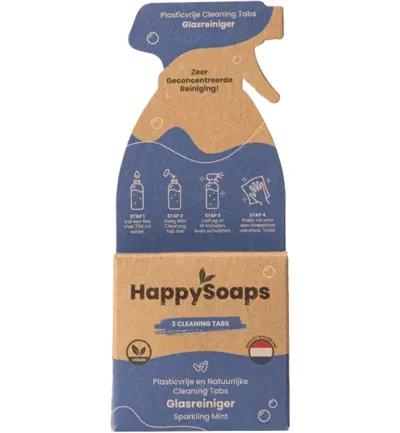 Happysoaps Cleaning tabs glasreiniger sparkling mint (3 stuks)