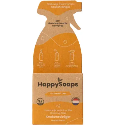 Happysoaps Cleaning tabs keukenreiniger herbal fresh (3 stuks)