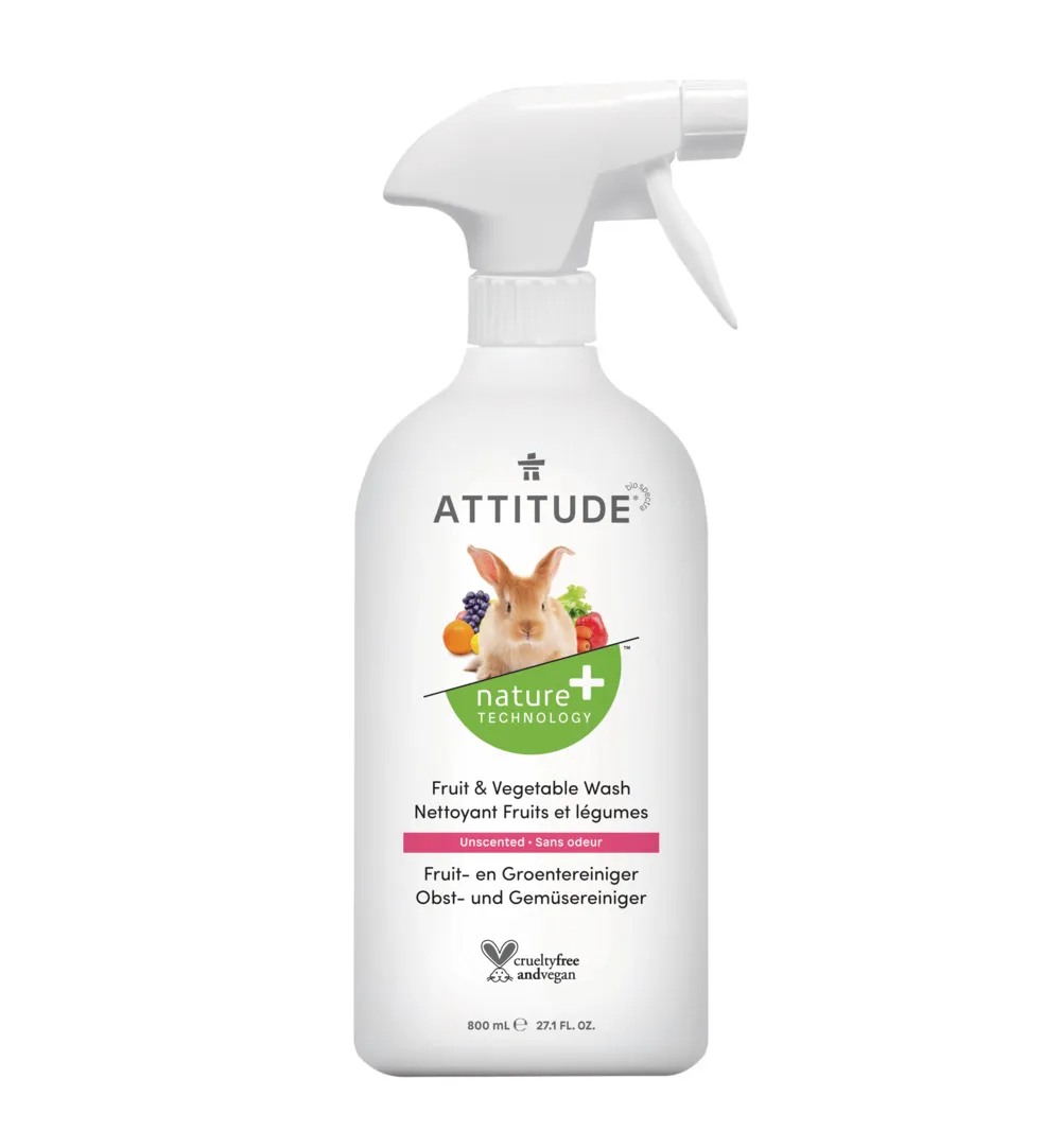 Attitude Nature+ Fruit en Groente Reiniger (800 ml)