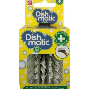 Dishmatic Eco Afwasborstelkop Van 99% Gerecyled Plastic En Borstelhare (1 stuk)