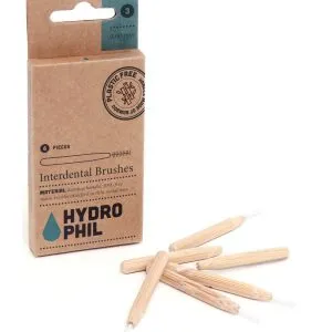 Hydrophil Tandenragers 0,60mm met bamboe handvat en nylon van castorol (6 stuks)