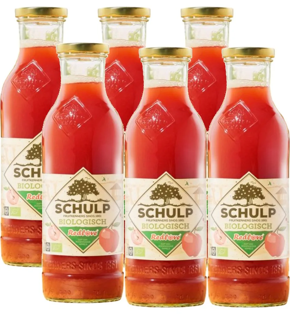 Schulp Biologisch RedLove Appelsap Tray (6 x 750 ml)