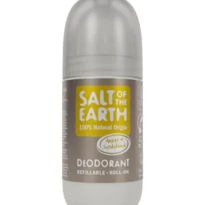 Salt Of The Earth Natural Deodorant Roll On, Amber & Sandalwood (75 ml)