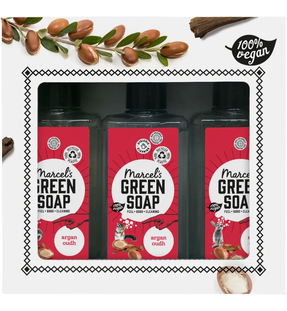 Marcel's Green Soap Giftbox argan & oudh (1 set)