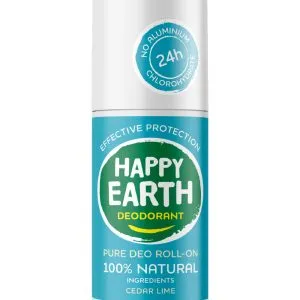 Happy Earth Pure deodorant roll-on cedar lime (75 ml)