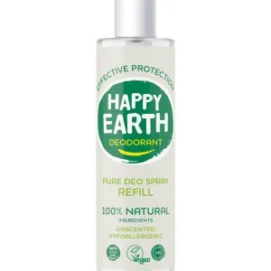 Happy Earth Pure deodorant spray unscented refill (300 ml)