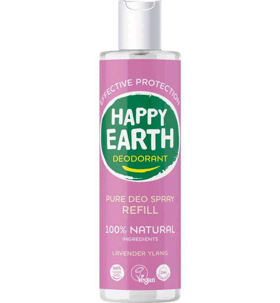 Happy Earth Pure deodorant spray lavender ylang refill (300 ml)