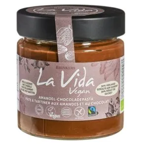 La Vida Vegan Chocoladepasta Met Amandel (200 gr)