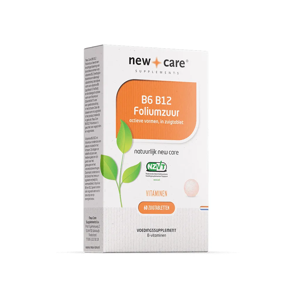New Care B6 B12 Foliumzuur (60 zuigtabletten)