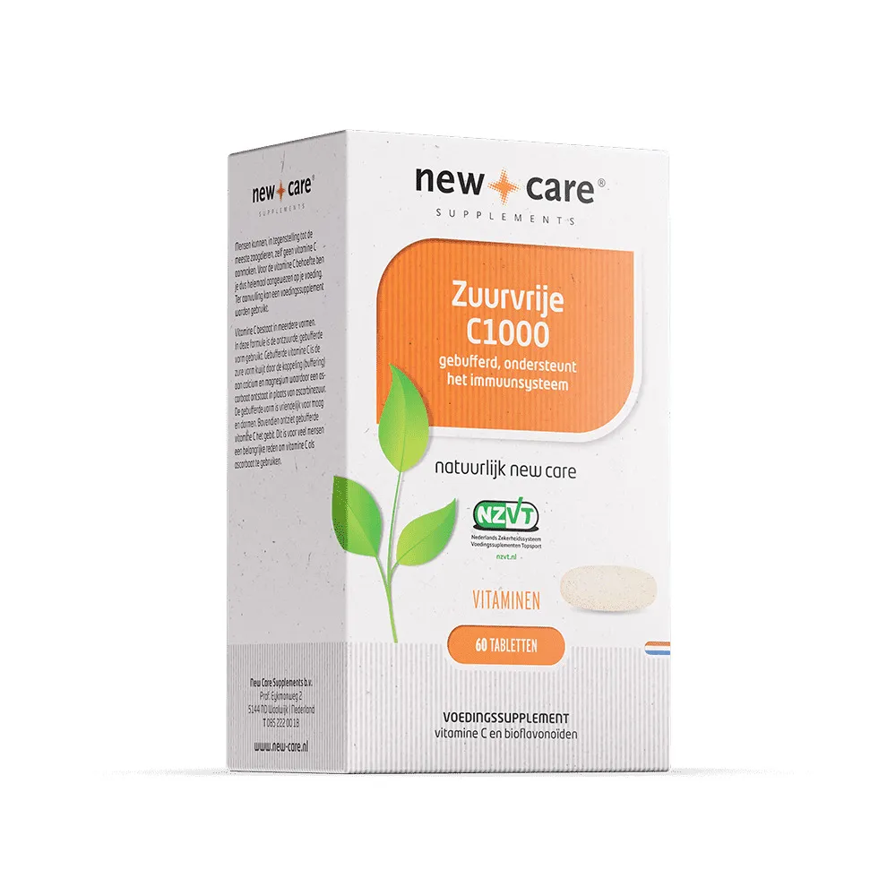 New Care Zuurvrije C1000 (60 tabletten)