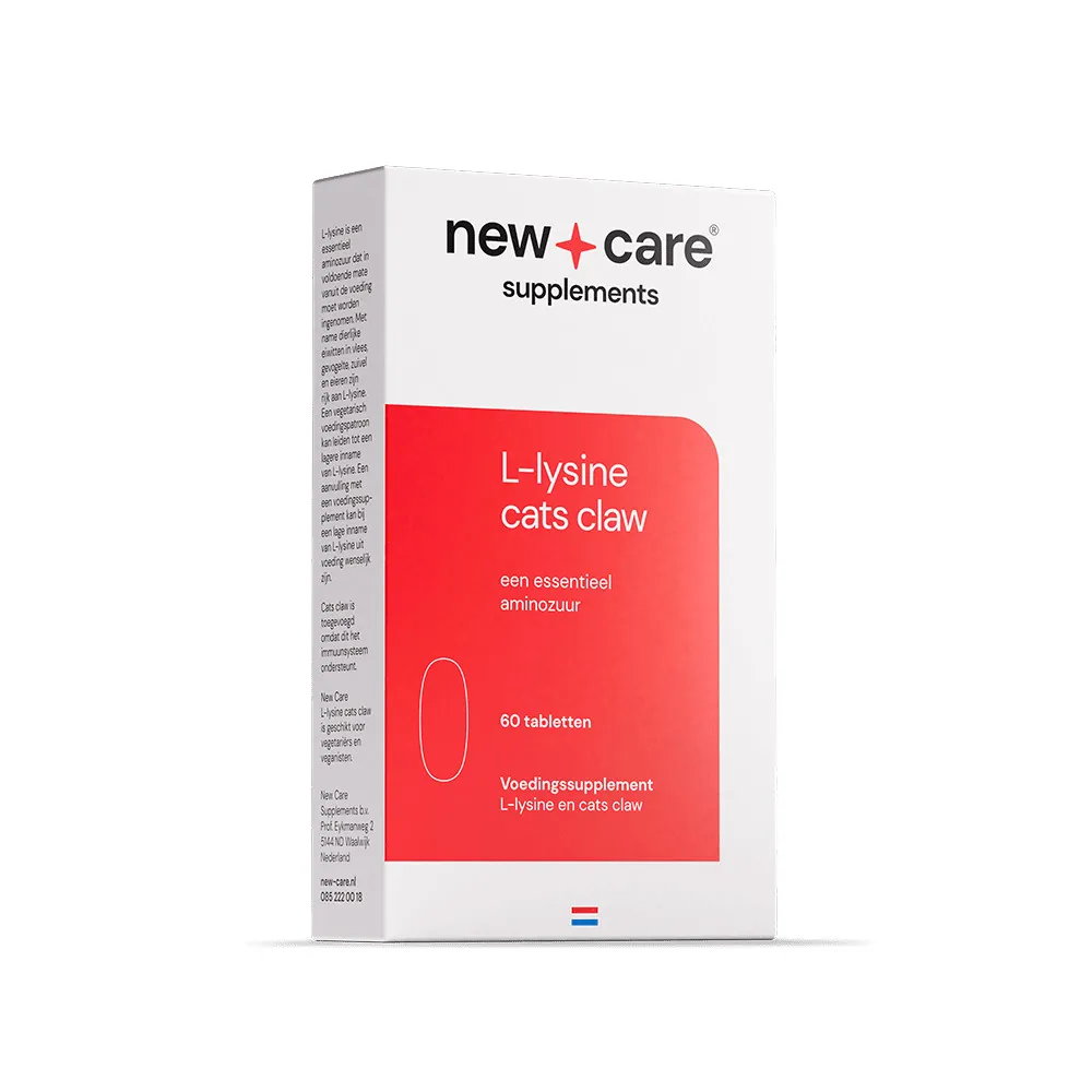New Care L-lysine cats claw (60 tabletten)