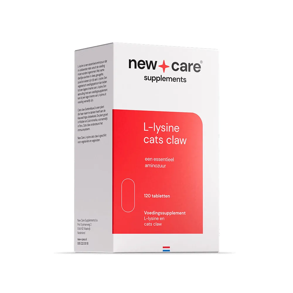 New Care L-lysine cats claw (120 tabletten)