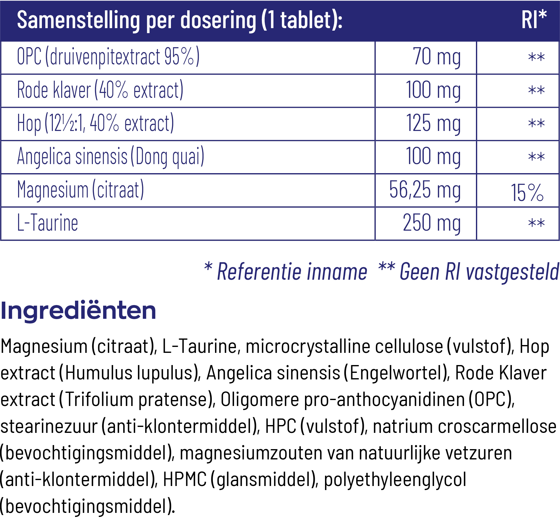Vitakruid Feminosan Overgang Complex Oa Rode Klaver & Hop (180 tabletten) - image 3