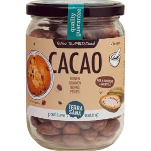 Terrasana Raw Cacao Bonen In Glas Bio (250 gr)