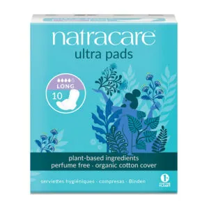 Natracare Maandverband lang met vleugels (10 stuks)