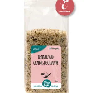 Terrasana Raw Hennepzaad Gepeld Bio (250 gr)