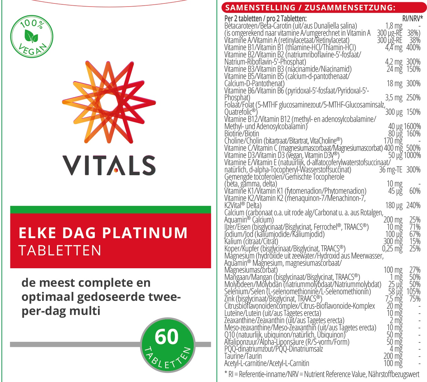Vitals Elke Dag Platinum (60 tabletten) - image 3